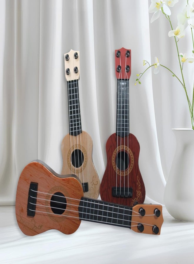 SENONAPO 15 Pcs Kids Toy Guitar 10 Inch Mini Classical Ukulele Guitar Toy Beginner Rhyme Developmental Musical Instrument Toddlers Ukulele Guitar Cute Guitar Toy for Toddler Educational Toy Supplies - Image 4